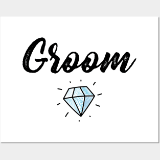 Groom with Diamond Wedding Gift Posters and Art